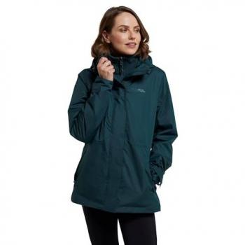 Damen-Fell II 3‑in‑1 Outdoorjacke, grün, wasserabweisend
