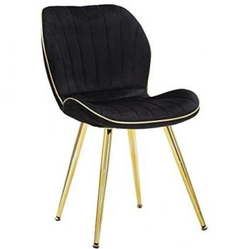 Mauroferretti Duo Chaise en Métal Doré avec Tissu Space – Pack 2