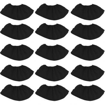 Couvercle de chaussures anti-poussière – lot de 100 – non tissée – épaisse – noire – antidérapante – jetable