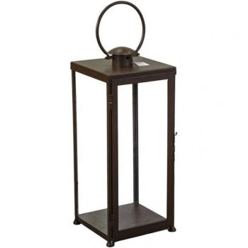 Lanterne Décorative Métal Gris Tourterelle 30x30 cm