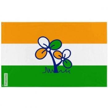 Trinamool Congress Promotional Flag – 60x90 cm – Polyester Fabric – Two‑Sided Graphic – Iron‑Eye Fasteners