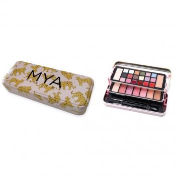 Estuche de maquillaje MYA LARA 3 niveles leopardo