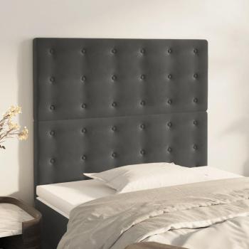 VidaXL Set of 2 Dark Grey Velvet Headboards
