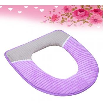 Coussin de toilette épais en velours côtelé Beige