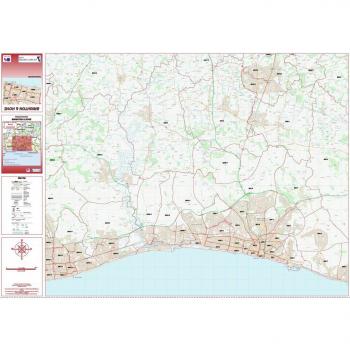 Colour Postcode Sector Map of Brighton & Hove – Folded, Standard Paper