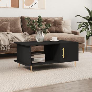 Pied Salon VidaXL : Table Basse Noir 90x50x40 cm – Structure en Bois d’Ingénierie