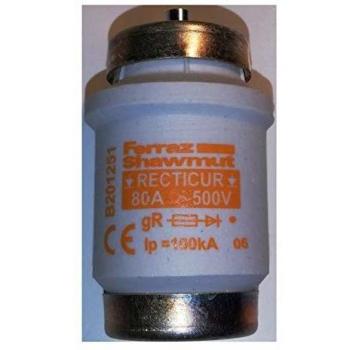 Fusibile Ferraz Shawmut 500 V, 80 A, modello B201251E – tipo gR