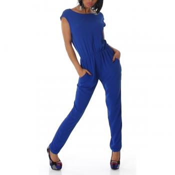 Modell S: Maxi‑Jumpsuit mit markantem Tiefenrücken