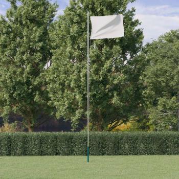 Mástil de bandera modular de aluminio plateado de 6,23 m vidaXL