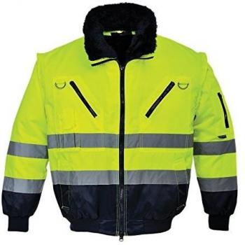 Portwest Hi Vis 3 in 1 Pilot Jacket Yellow / Navy 3XL