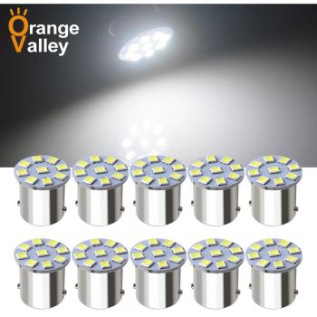 10pcs 1156 BA15S P21W S25 7506 1619 Vehicle LED Lights 9 LED 2835 SMD Rear Turn Signal Backup Lamp DC 12V/24V