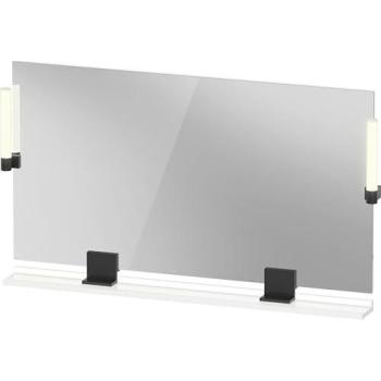 Duravit Sivida Spiegelschrank, Diamantschwarz Matt, 1250x36x650mm, inklusive Netzanschluss