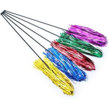 Colorful Ribbon Cat Teaser Stick