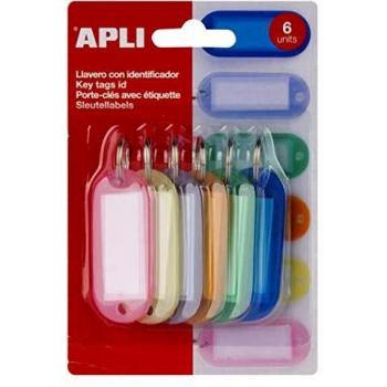Porte-clés Apli assortiment de 6 couleurs translucides