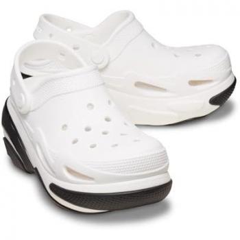 Crocs White Bubble Crush Clog Sandals