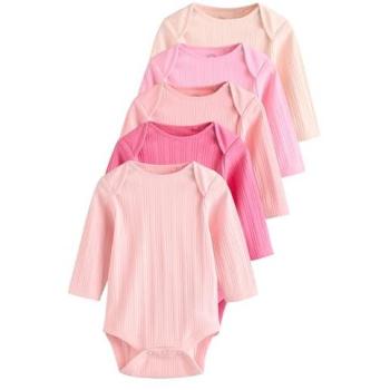 Next Strahlendes Pink 5er Set Langarm Babybodys für Mädchen