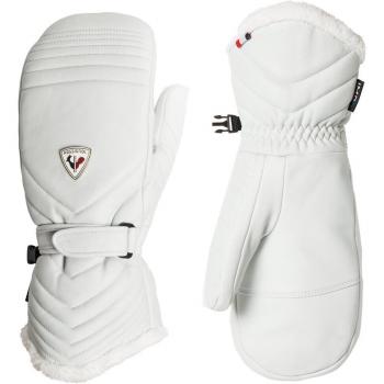 Moufles de ski en cuir imperméable femme Rossignol Select IMPR – blanc – M