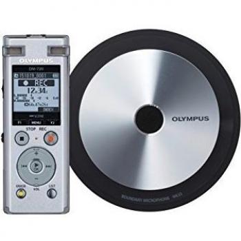 Enregistreur audio portable Olympus DM-720 avec microphone intégré et amplification sonore