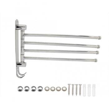 Organizador de Baño con Ganchos de Acero Inoxidable
