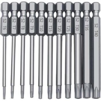 Tamper-Proof Torx Security Bit Set 1/4 Hex
