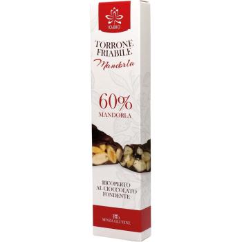 Torrone alla Mandorla, Cremoso, Con Strati di Cioccolato Fondente