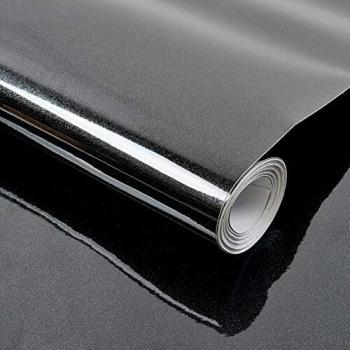 Black Glitter Sticky Back Plastic Roll 40cm x 3m