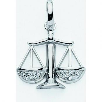 ADELIA´S Damen Halskette mit Waage und Zirkonia