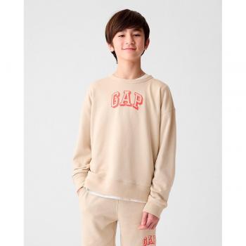 Felpa Girocollo Con Stampa Logo, Uomo, Bianco, Taglia: XL/152-158