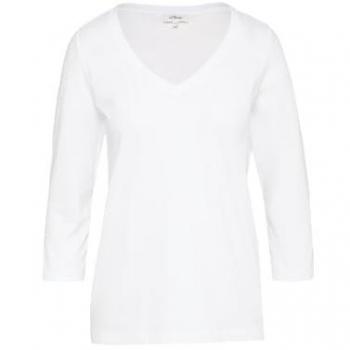 S.Oliver 3/4-Arm Jersey T-Shirt in Weiss