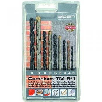 Estuche de Brocas Alpen 9 Piezas HSS/Widia