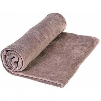 Plaid doux microfibre taupe 180 x 230 cm