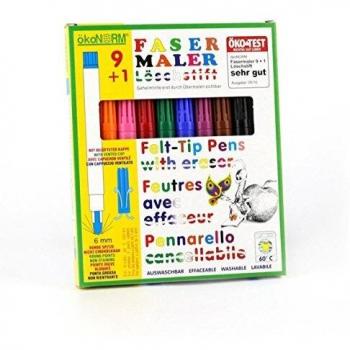 9 Color Eco Markers with Eraser Set