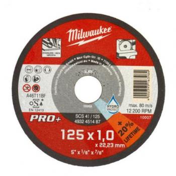 Disco de corte SpeedCross 125 mm Milwaukee en color blanco – material duro