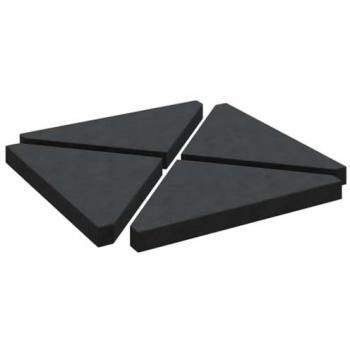 Plaques de lestage triangulaires en granit noir pour parasol