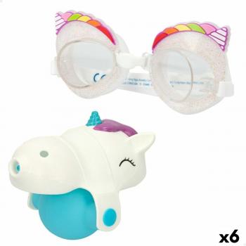 Pack 6 pistolets à eau Eolo Unicorn, 14×6×3 cm