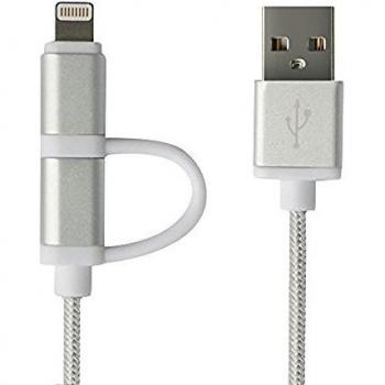 DualCharge 1m Cuitan USB Trenzado Nylon
