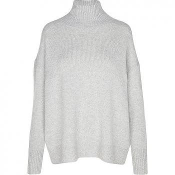 The Mercer N.Y. Rollkragenpullover Damen Hellgrau Größe 42