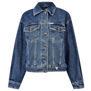 Guess Veste Oversize Trucker – Beige Neutre