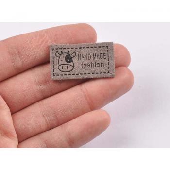 Etiquetas de cuidado de ropa en relieve, franela 18x33mm, 20 unidades