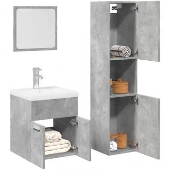 Muebles de Baño Torana 4 Piezas Madera Contrachapada Gris