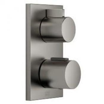 Garnitures pour thermostat encastré Dornbracht Imo, 36425670-99, réglage unidirectionnel, finition Dark Platinum mat