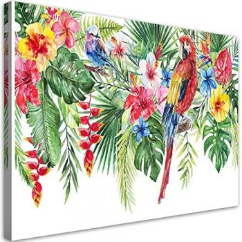 Tessitura Artistica: Foglie Tropicali 90x60