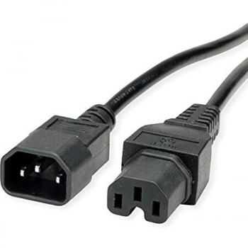 3 Meter Black Power Cord with C14/C15 Plug 250V 10A