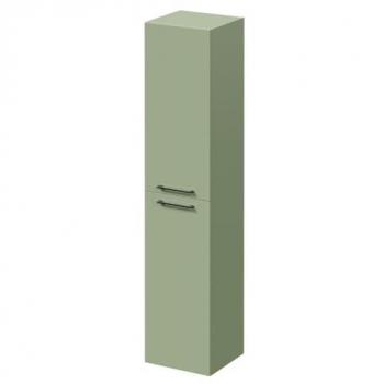 Olive Green Napoli Wall Mounted Storage Unit | 350mm x 1600mm | 2 Doors | Gunmetal Grey Handles