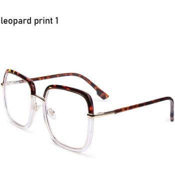 Gafas de visión retro unisex con marco cuadrado grande, anti-UV y protección de luz azul