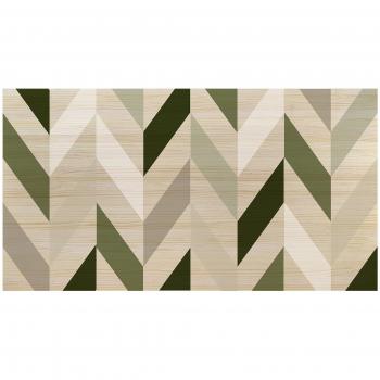 Decowood Cabecero Verde en Motivo Geométrico 160×80 cm