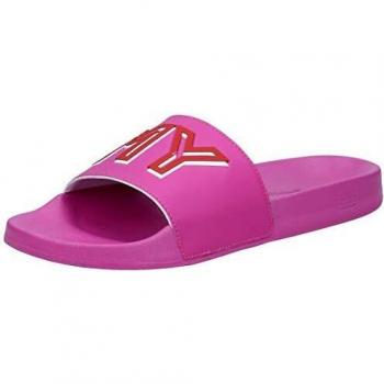 Tommy Hilfiger Women's Colorful Tommy Pool Slide Closed Toe Sandals, Purple