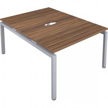 TC Group Telescopic 2 Person Bench 1200 x 800 Cut Out Dark Walnut