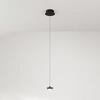 Hunter Minimal Industrial Sospensione Nordico Alluminio Nero Vetro LED 5W 3000K