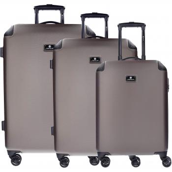 MANCHESTER 4‑Rollen Kofferset CHECK.IN – 3‑teilige Doppelrollenverpackung